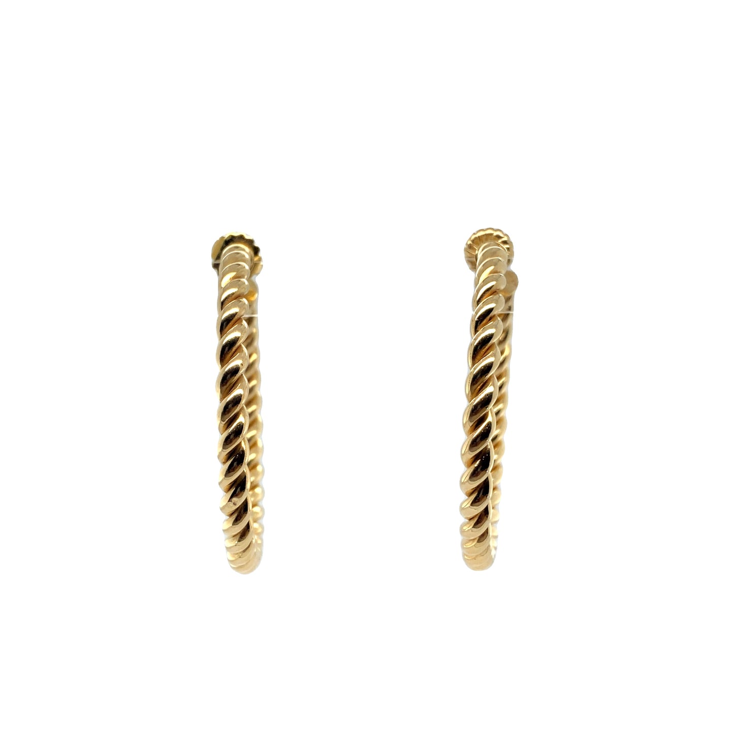 Gold Braid Hoops