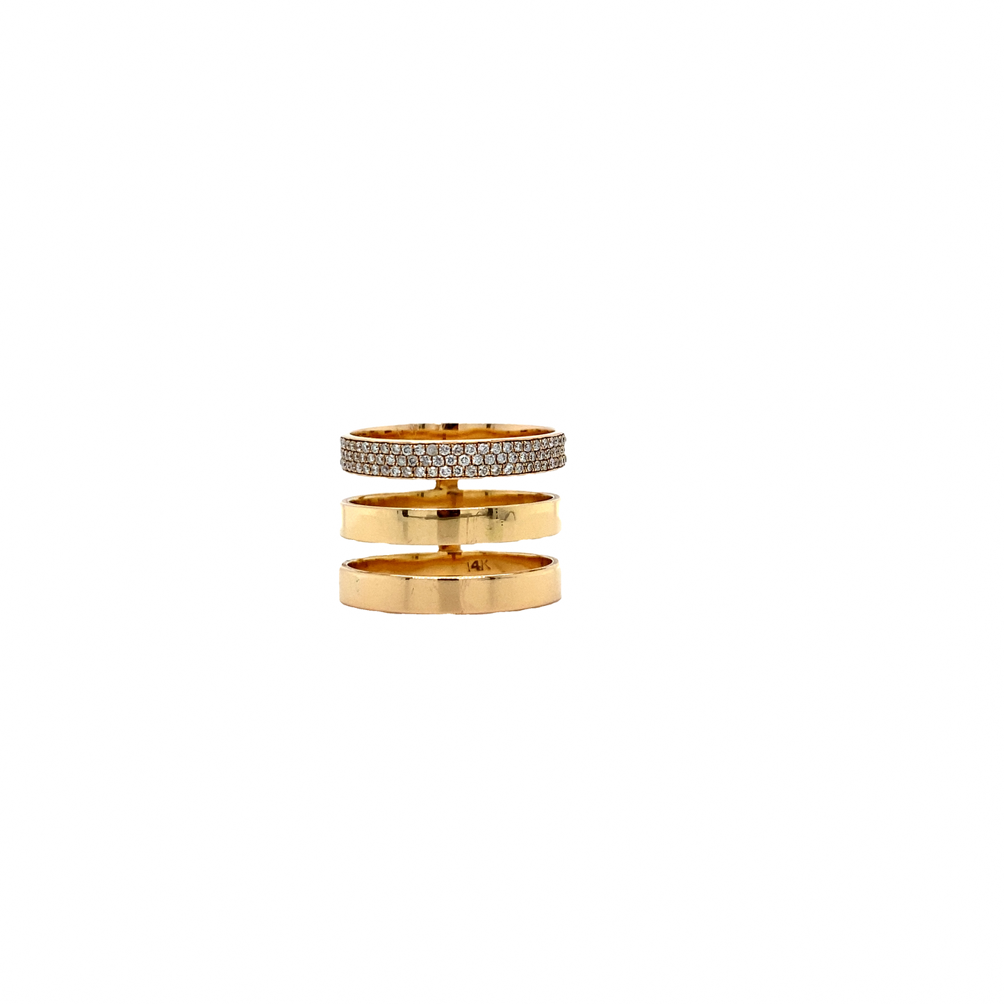 Diamond & Rose Gold Band Ring