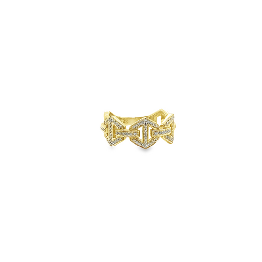Gold & Diamond Chain Ring
