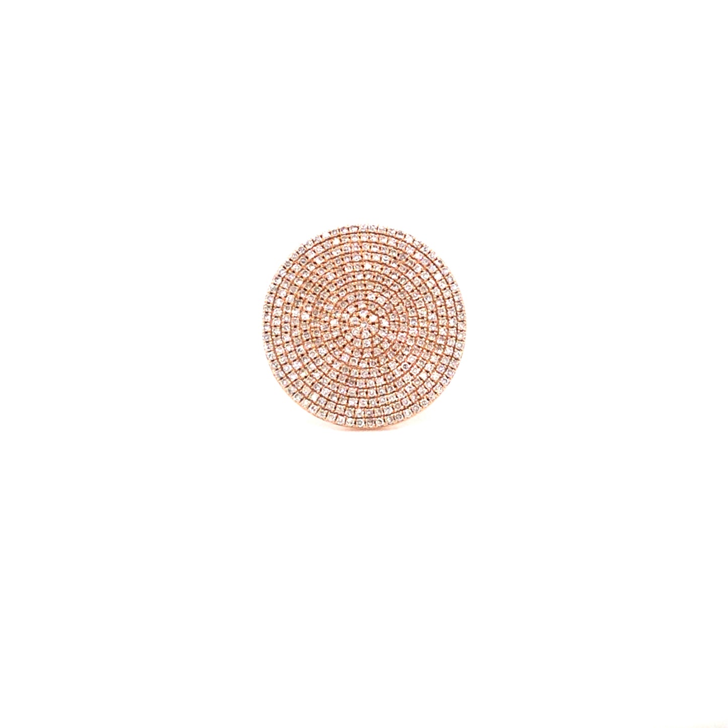 Diamond & Rose Gold Circle Pave Ring