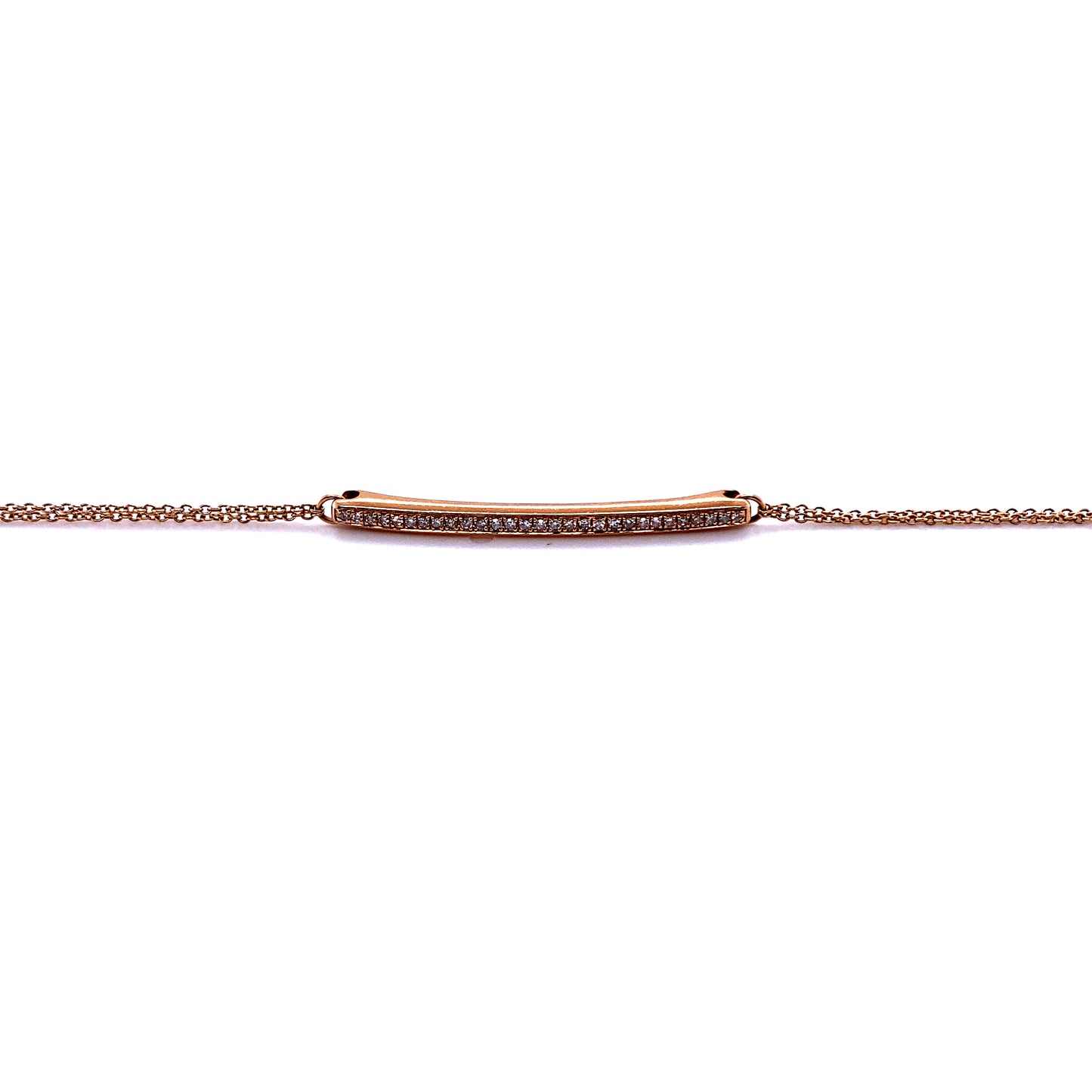 Diamond & Rose Gold Bar Bracelet