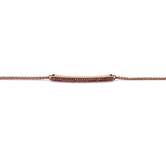 Diamond & Rose Gold Bar Bracelet