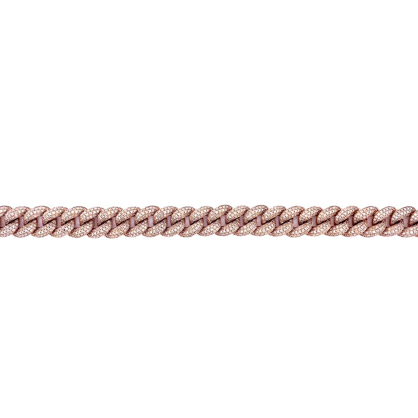 Diamond & Rose Gold Cuban Bracelet