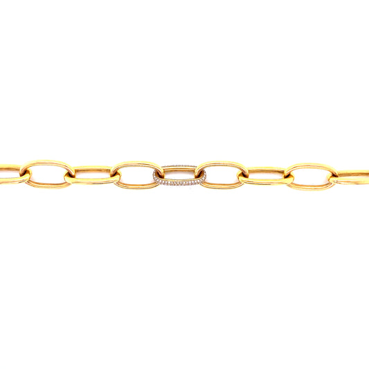 Gold & Diamond Cuban Bracelet