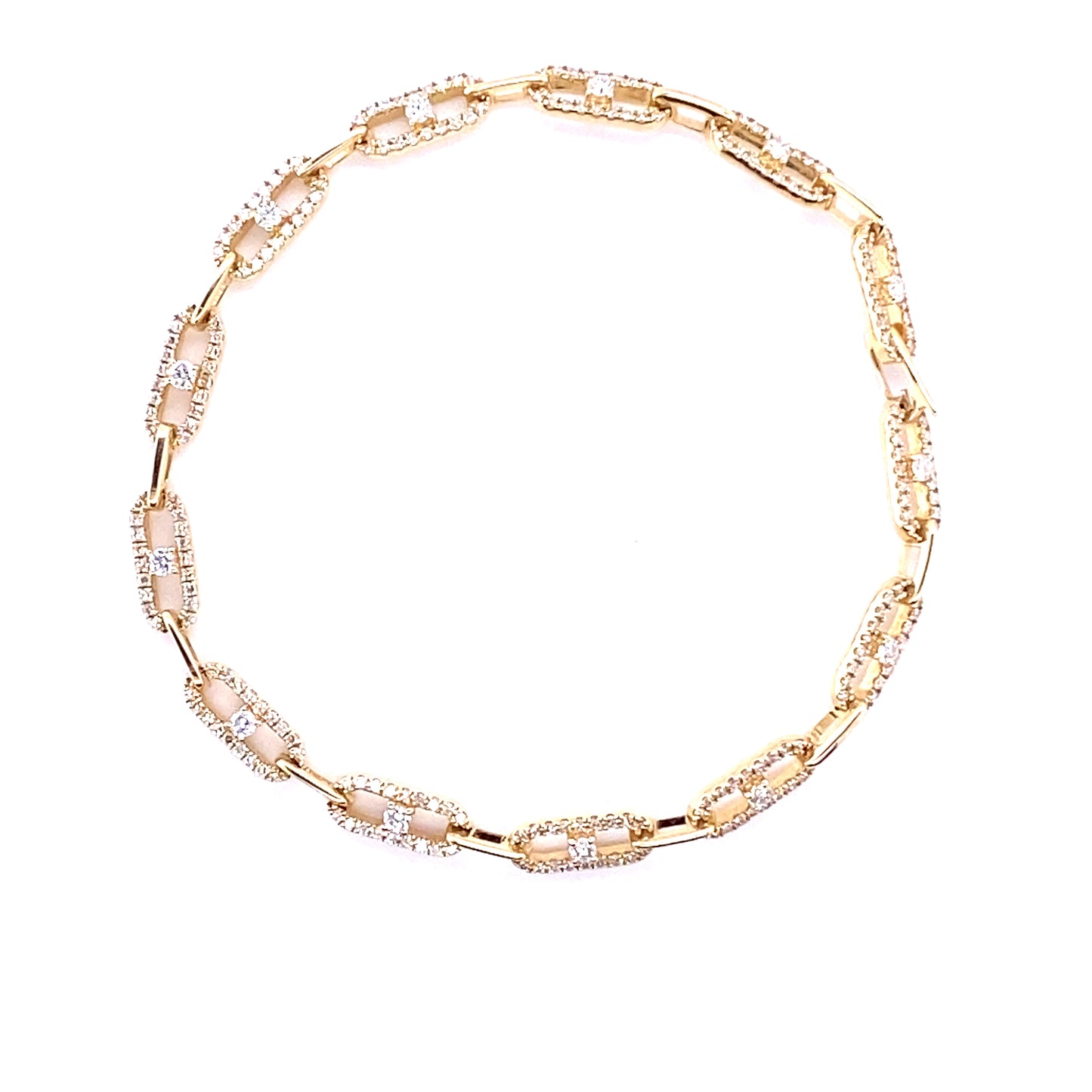 Diamond & Gold Link Bracelet