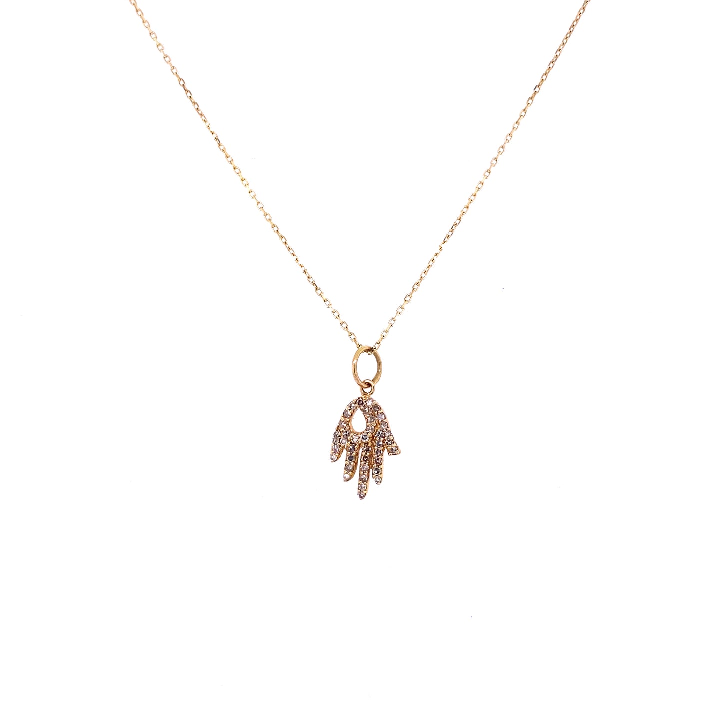 Gold & Diamond Hand Necklace
