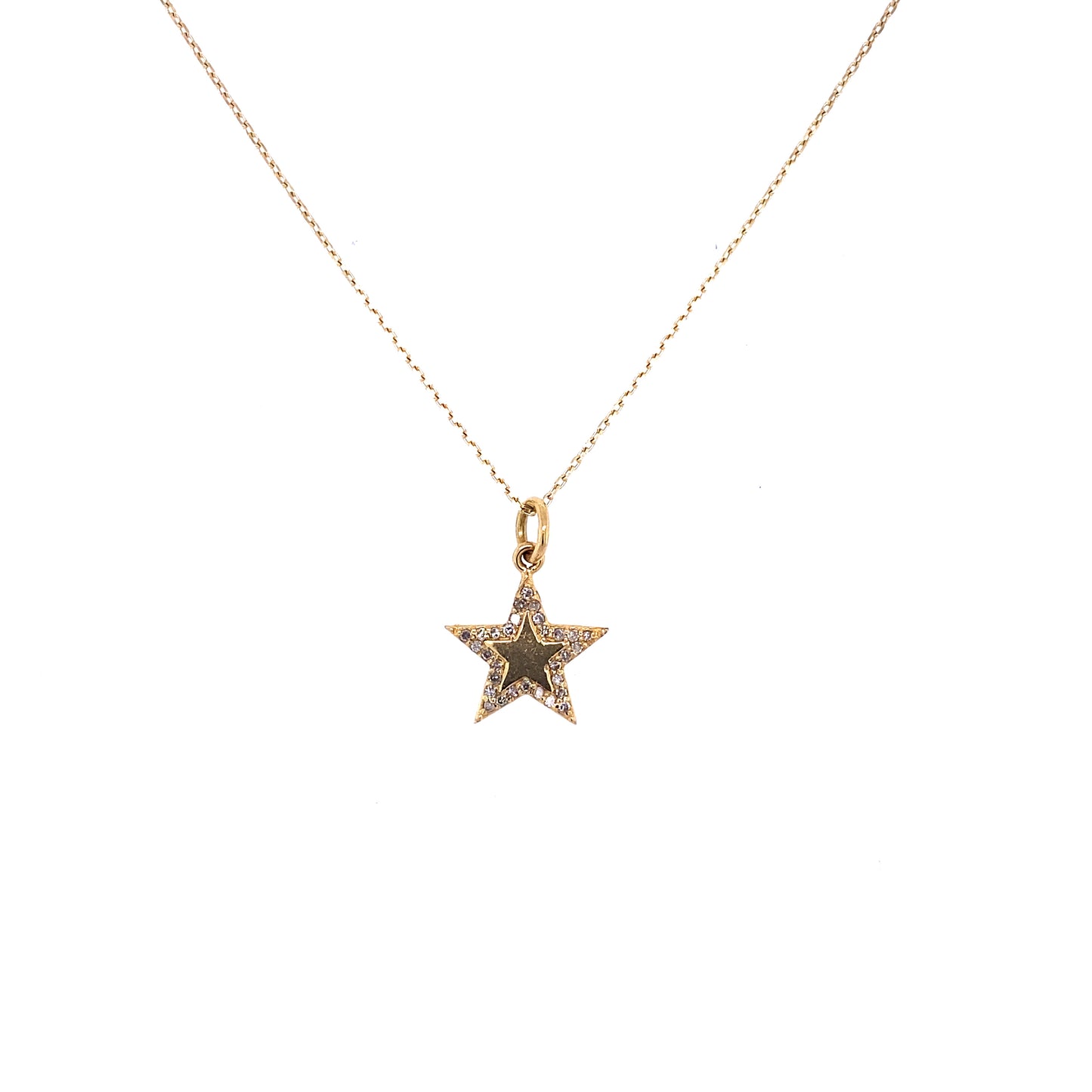 Gold & Diamond Star Necklace