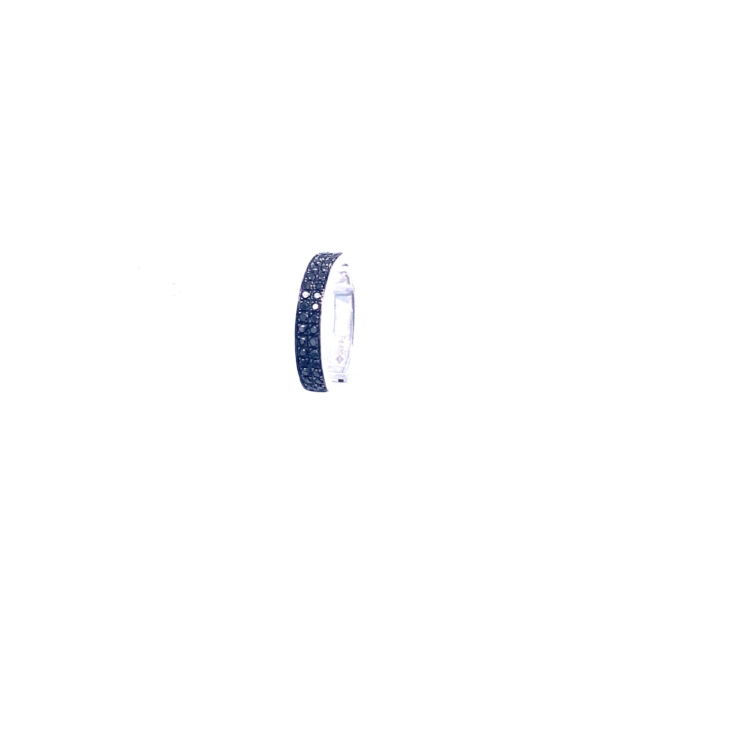 White Gold & Black Diamond Cuff Earring