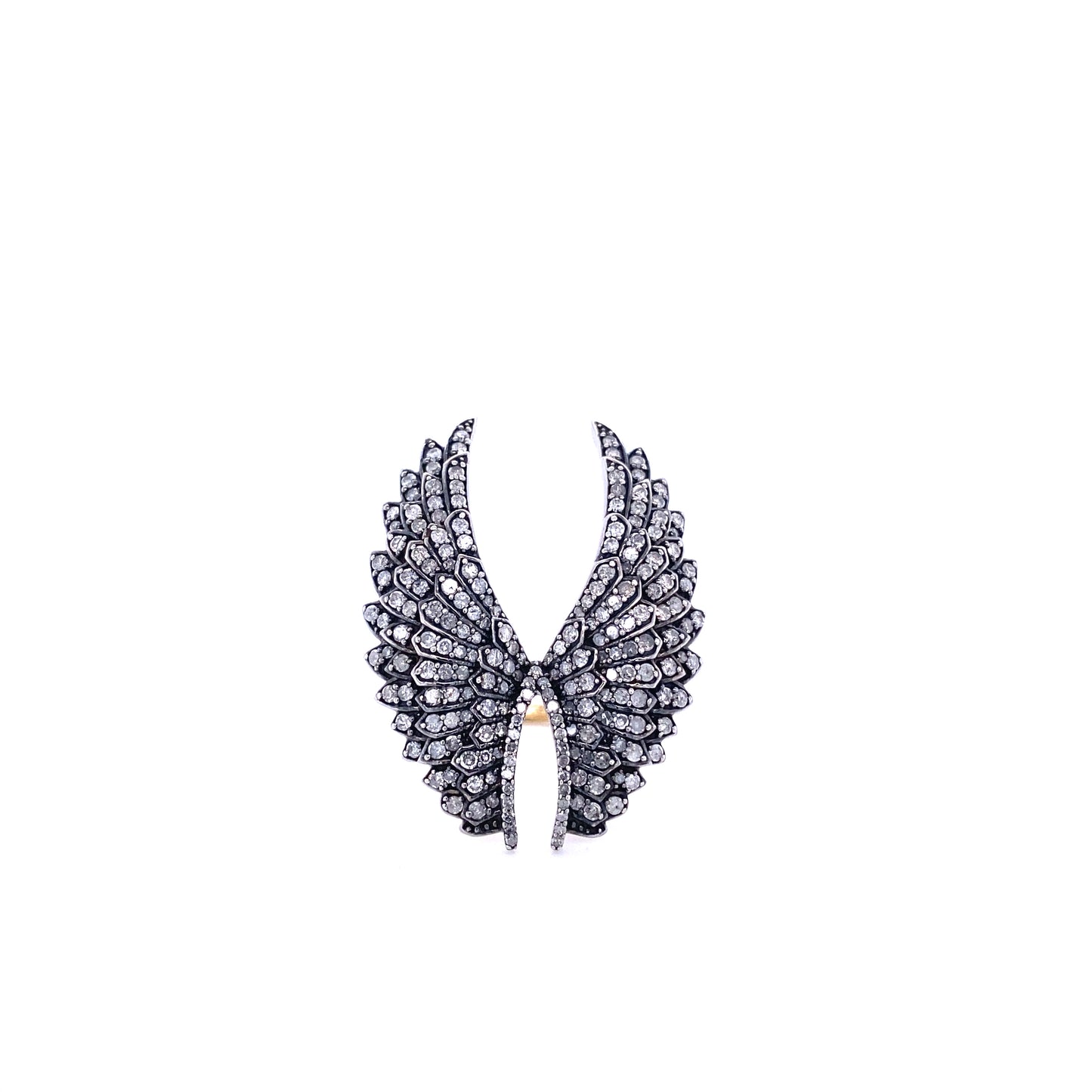 Diamond & White Gold Wing Ring