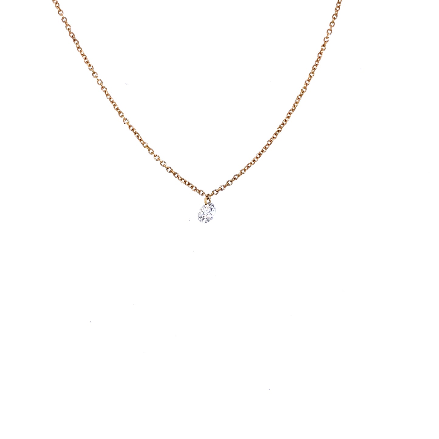 Diamond & Gold Station Necklace