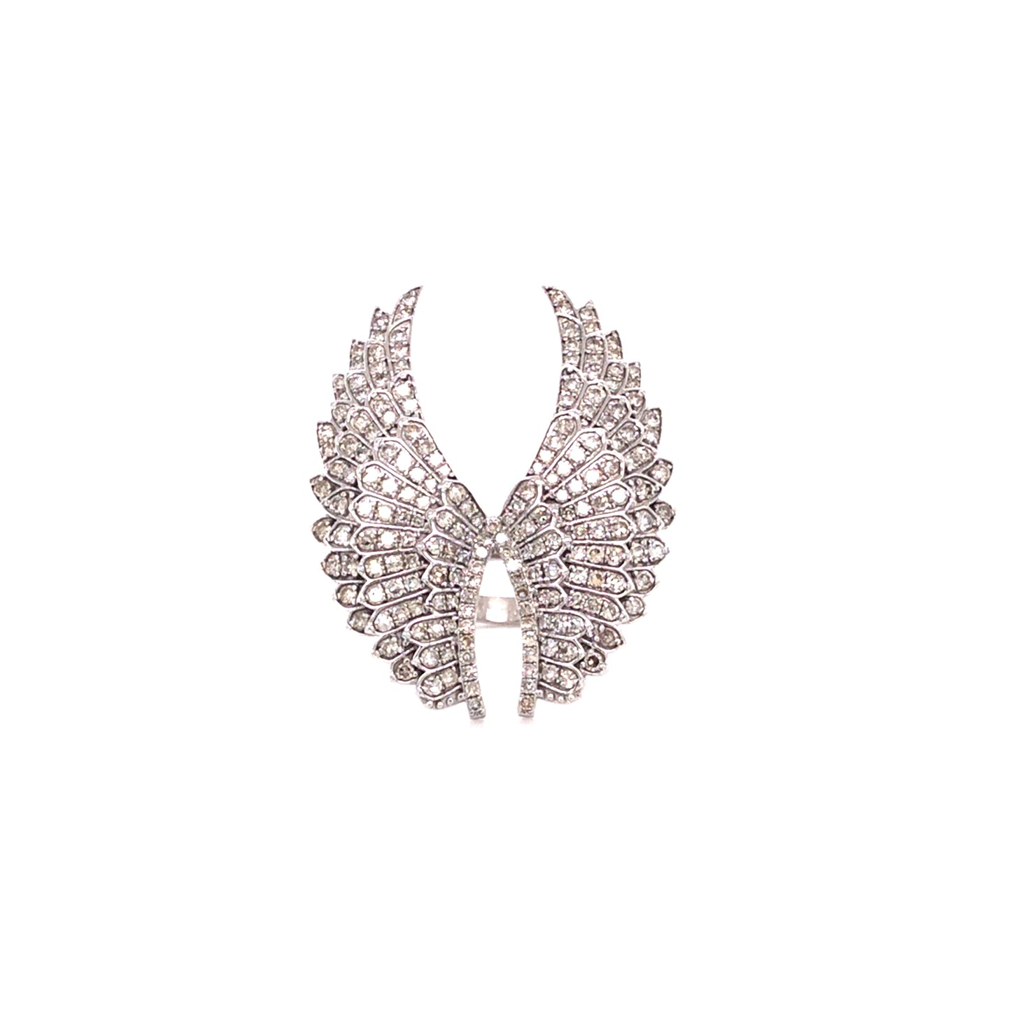 Diamond & White Gold Wing Ring
