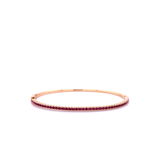 Rose Gold & Ruby Cuff Bracelet