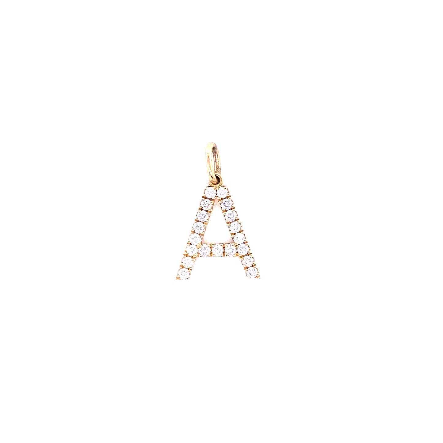Diamond & Gold 'A' Charm