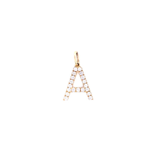 Diamond & Gold 'A' Charm