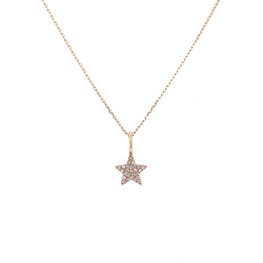 Diamond & Gold Star Necklace