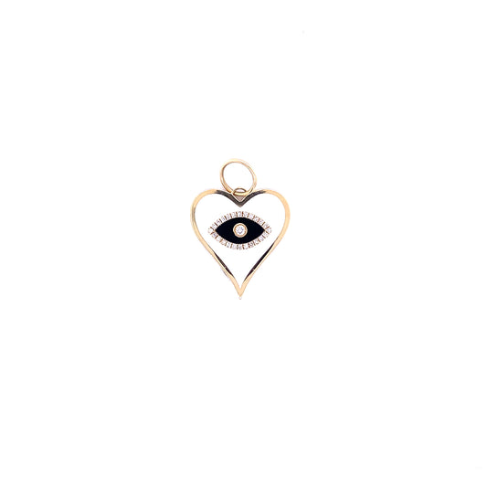 Gold & Diamond  Evil Eye Charm
