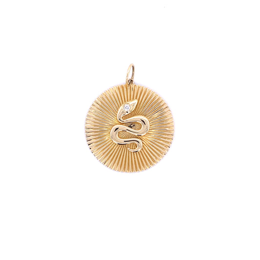 Diamond & Gold Snake Charm