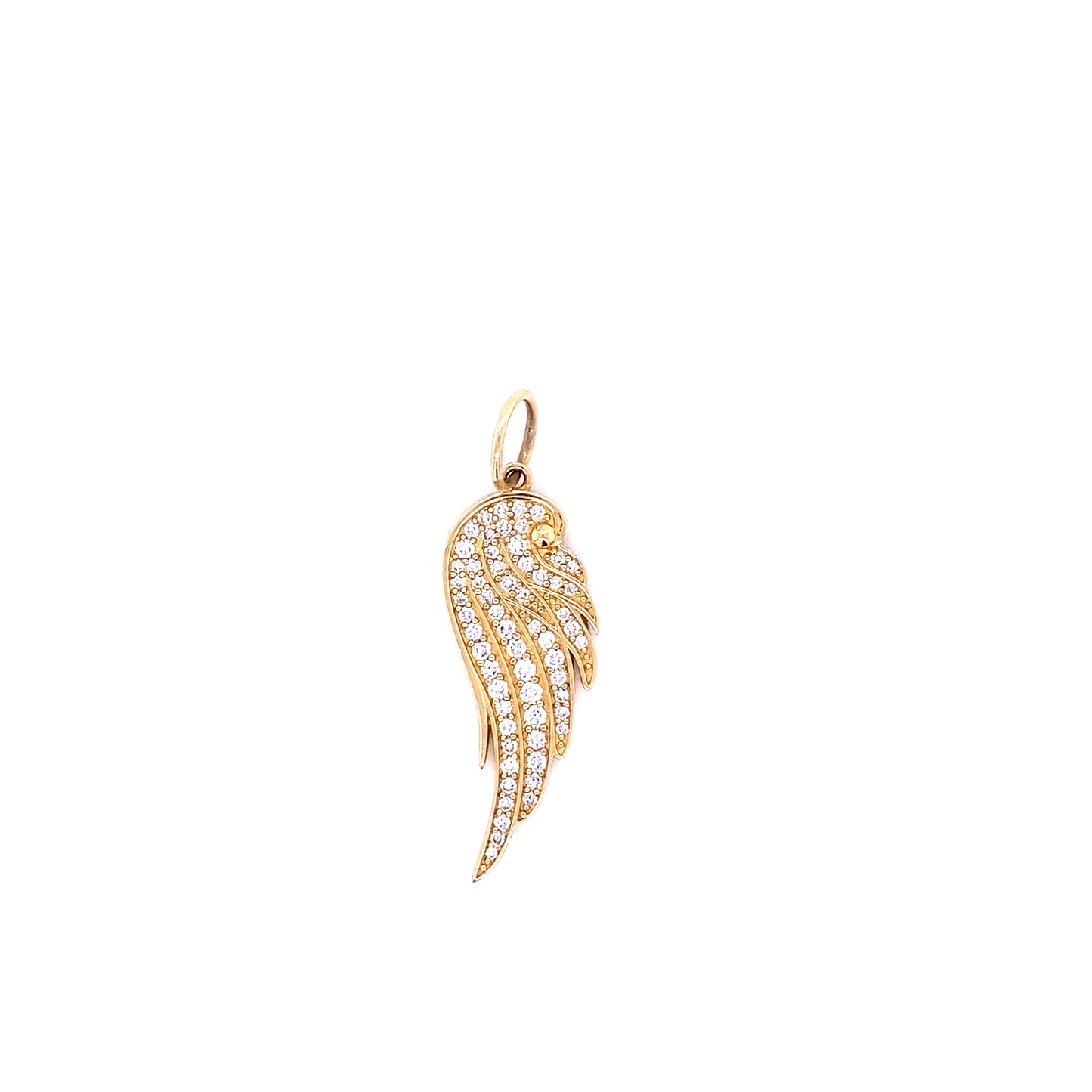 Diamond & Gold Wing Charm