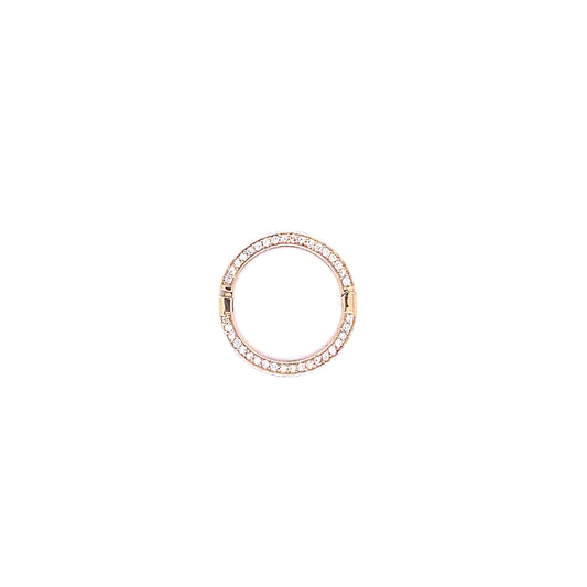 Diamond & Gold Circle Push In Extension Charm