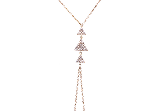 Diamond & Gold Triangle Hand Chain