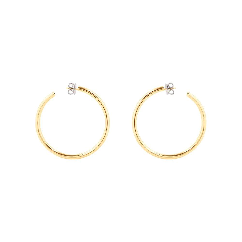 Gold Pop Medium Hoops in Silver