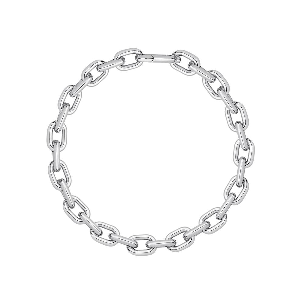 White Rhodium Cuban Necklace