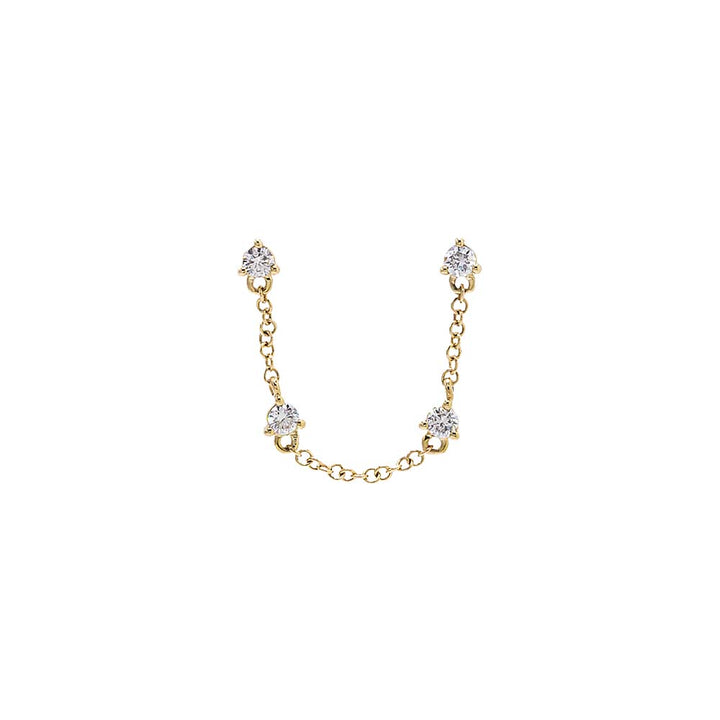 Diamond & Gold Station Earring