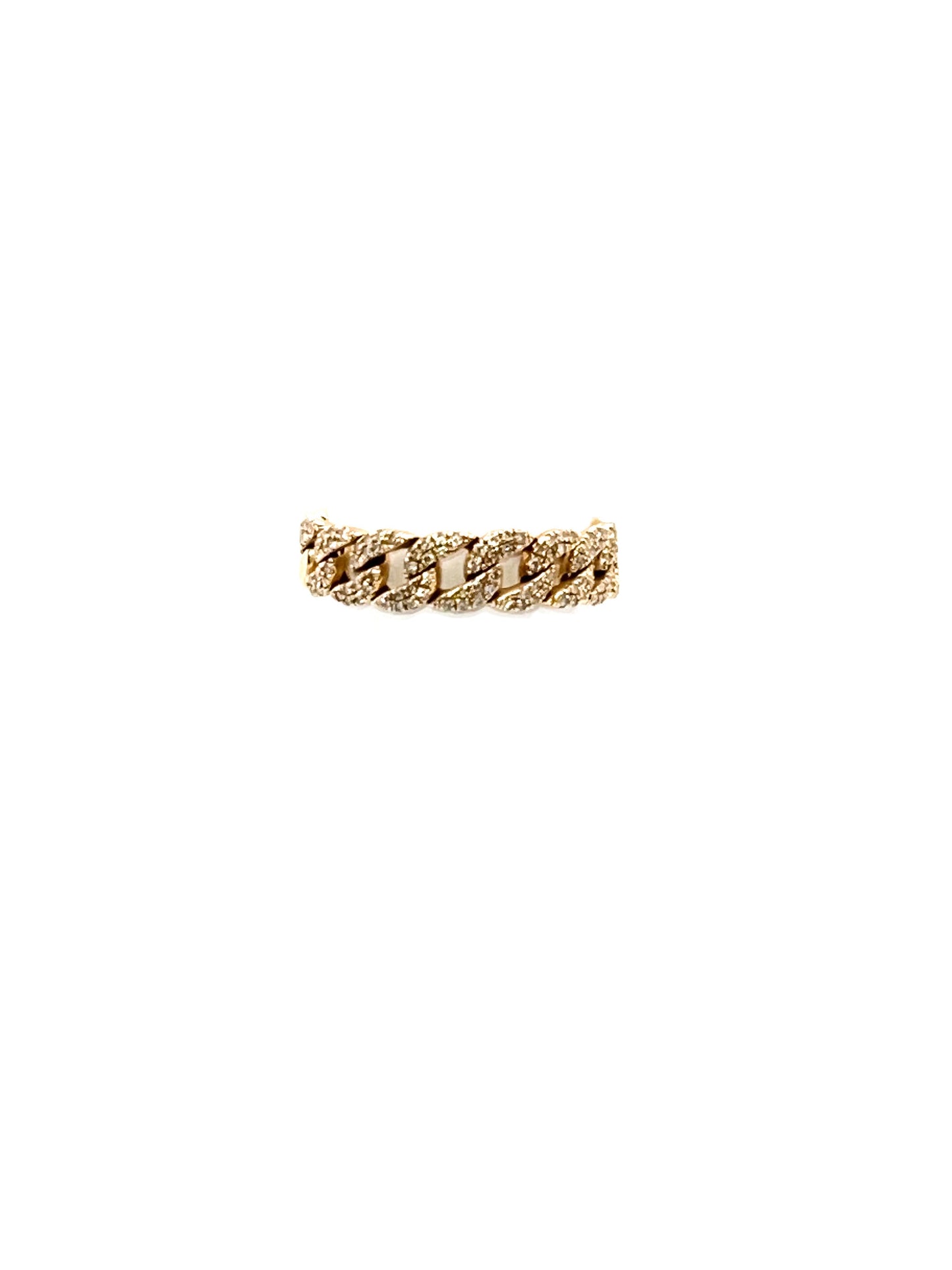 14K With Diamonds Chain Ring