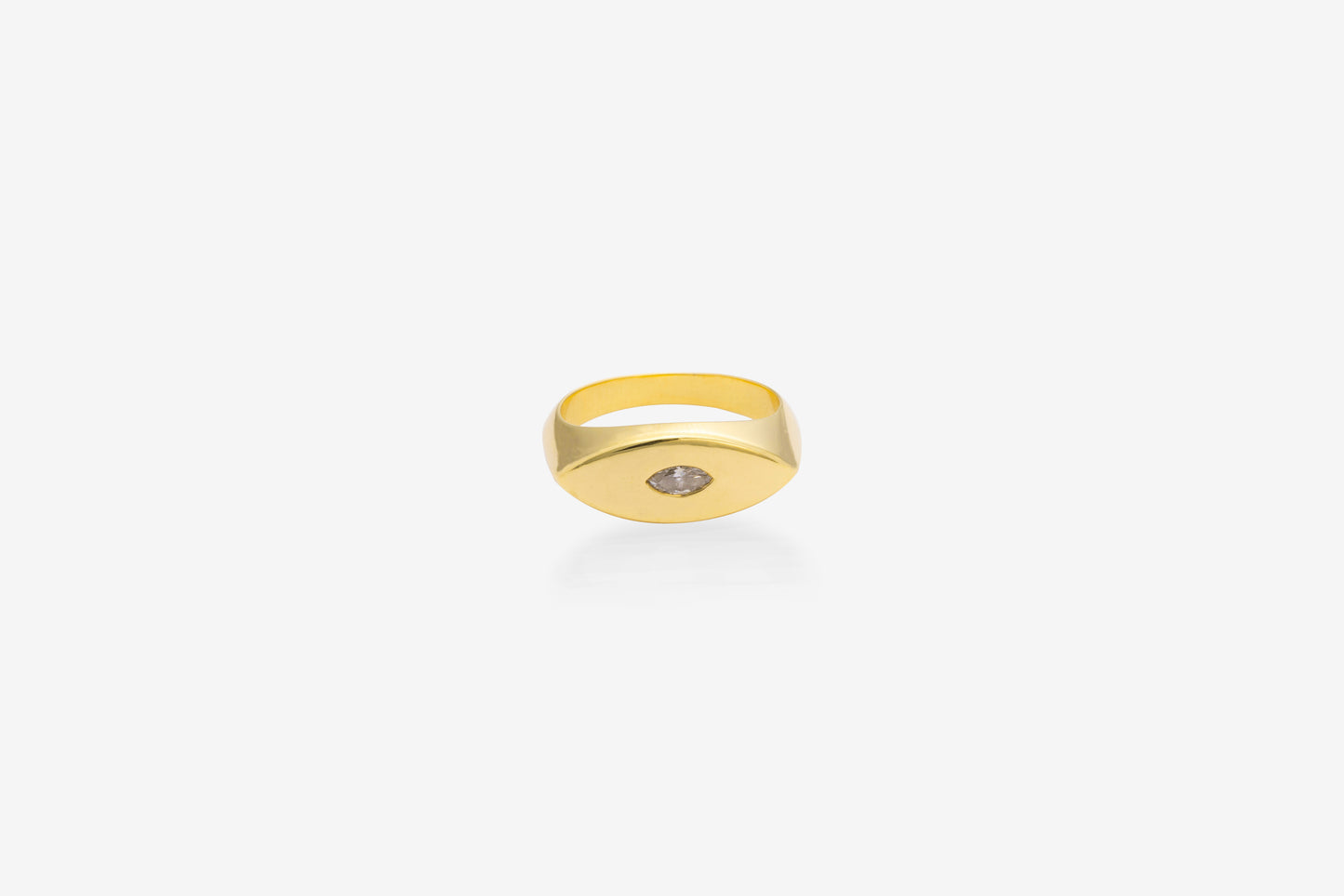 Gold & Diamond Evil Eye Ring