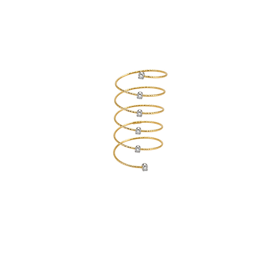 Multi-Wrap Diamond Spiral Ring