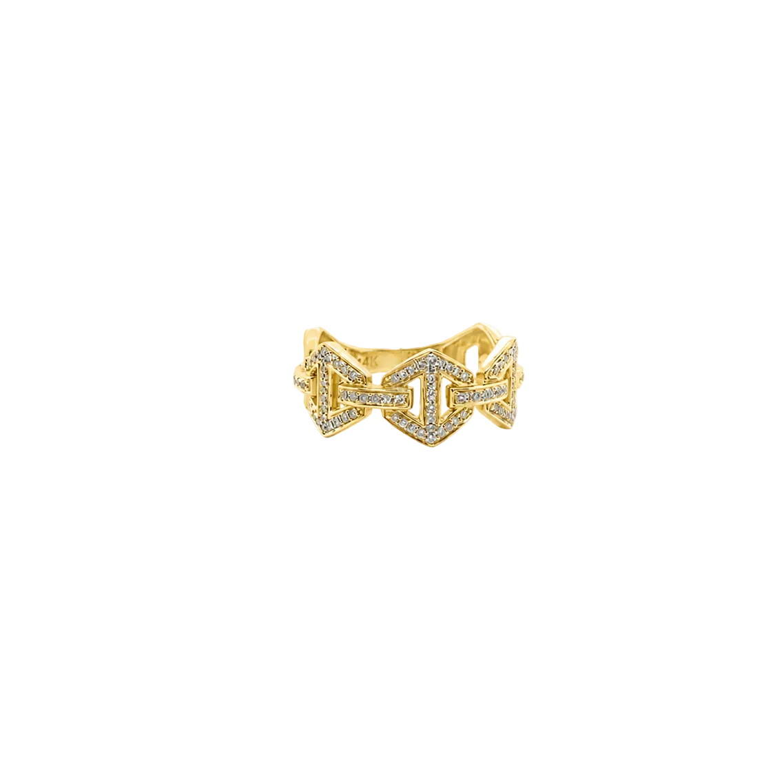 Gold & Diamond Chain Ring