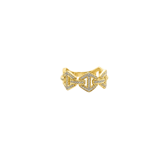 Gold & Diamond Chain Ring