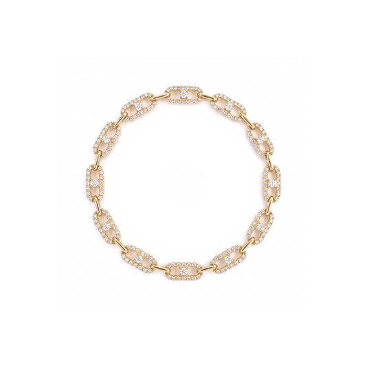 Diamond & Gold Link Bracelet