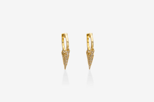 Diamond & Gold Dagger Earrings