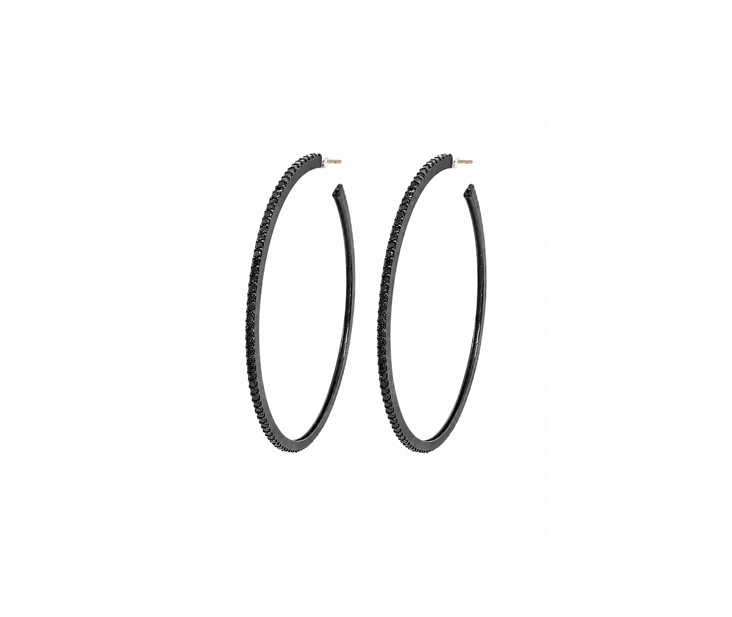 Champagne Diamond & Gold Hoop Earrings