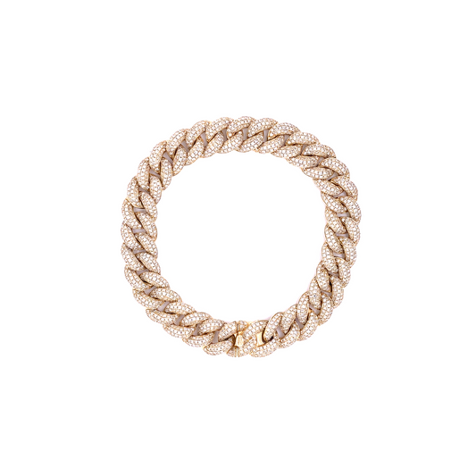 Gold & Diamond Cuban Bracelet