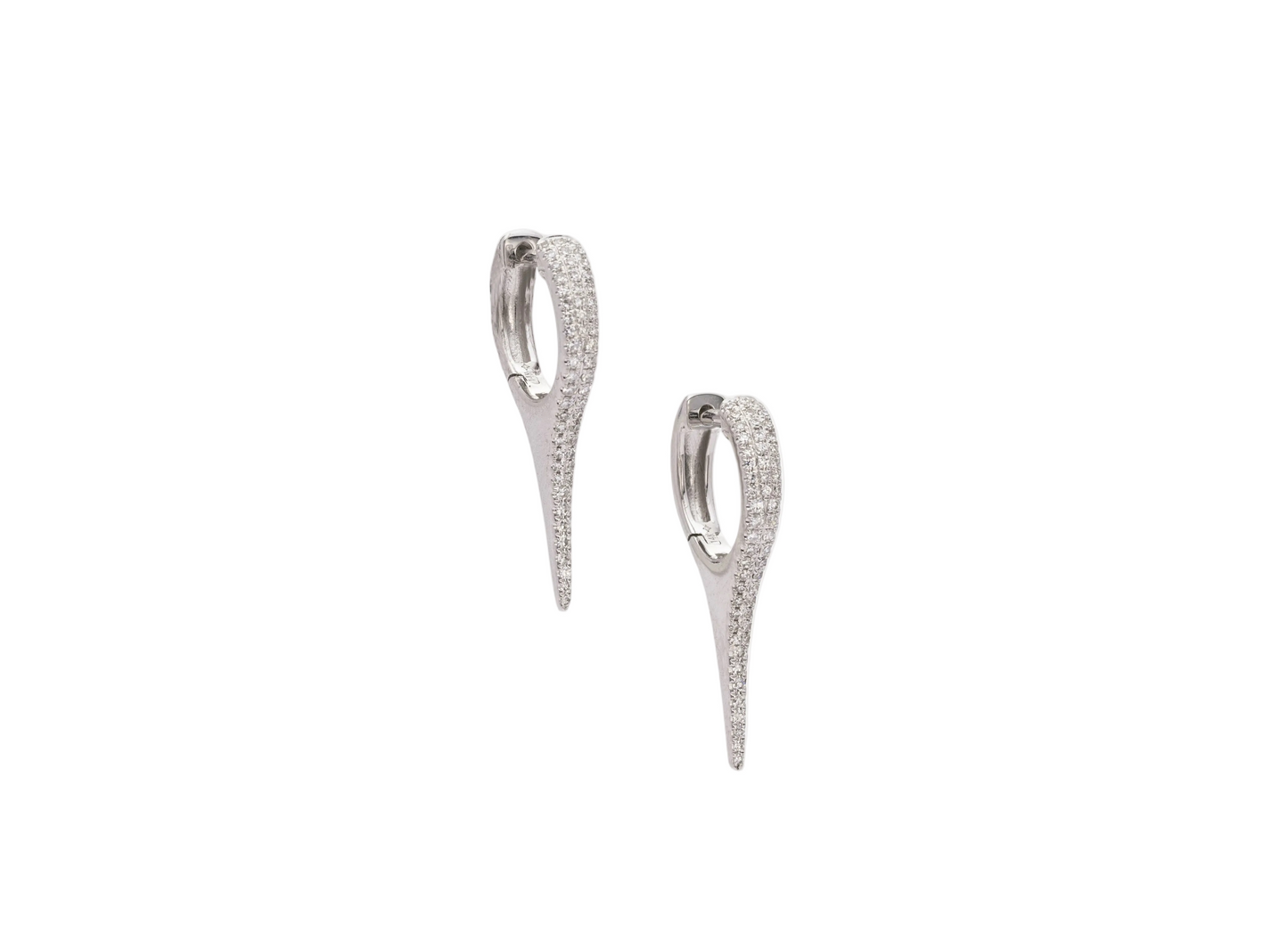 Diamond & White Gold Spike Earrings