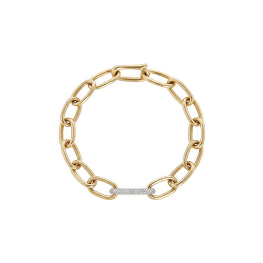Gold & Diamond Cuban Bracelet