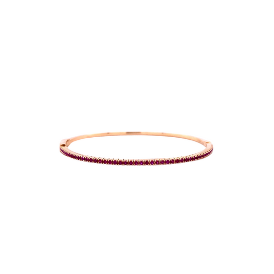 Rose Gold & Ruby Cuff Bracelet