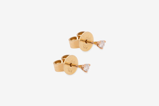 Diamond & Rose Gold Stud Earrings