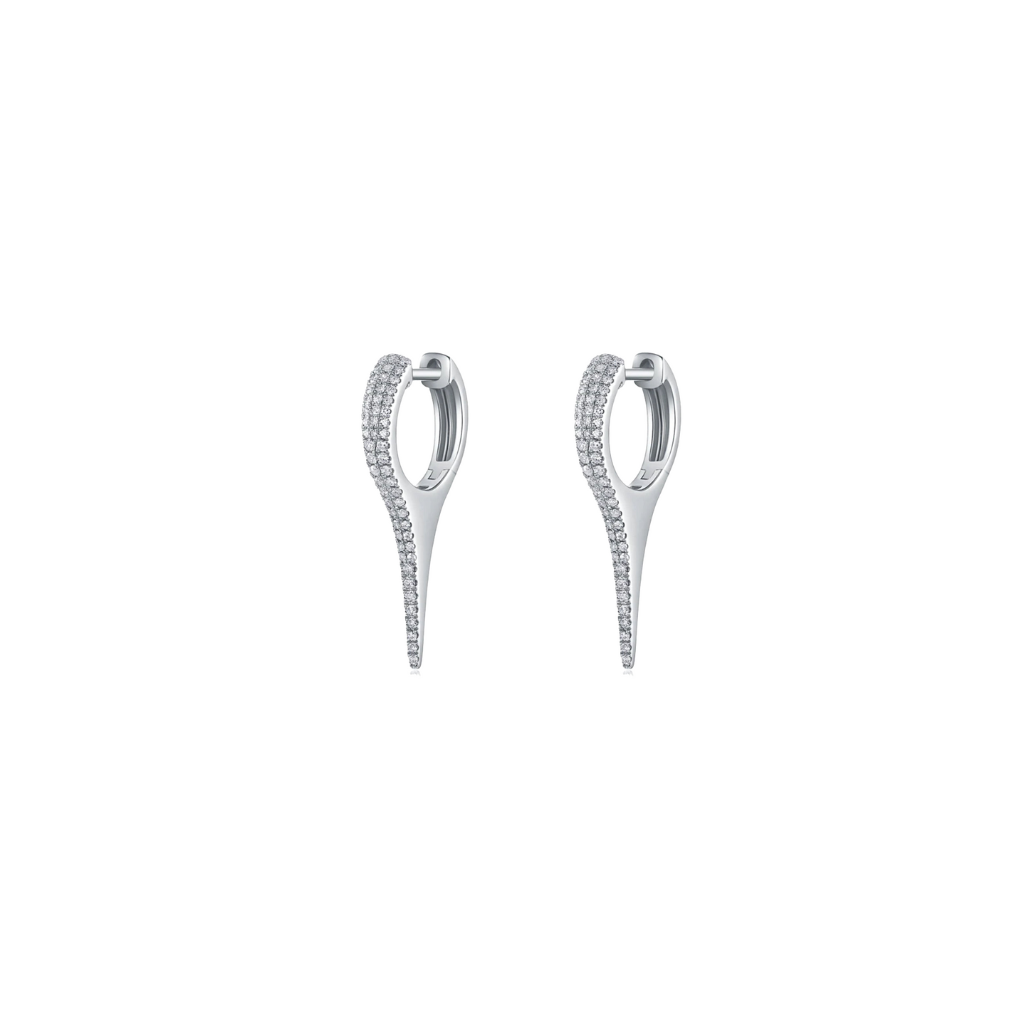 Diamond & White Gold Spike Earrings