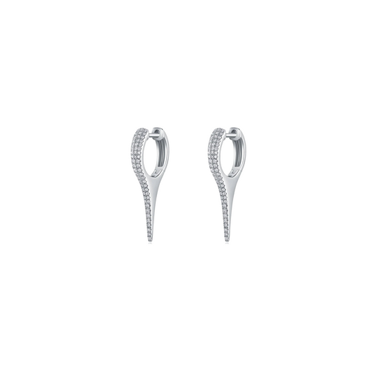 Diamond & White Gold Spike Earrings