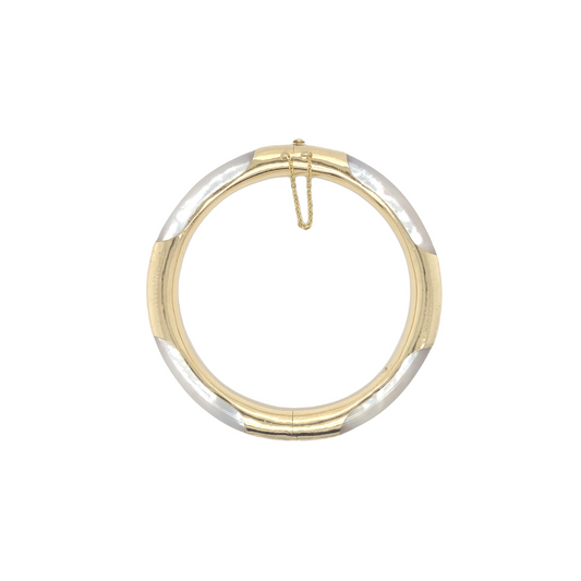 Mother of Pearl & Gold Cuff Bracelet
