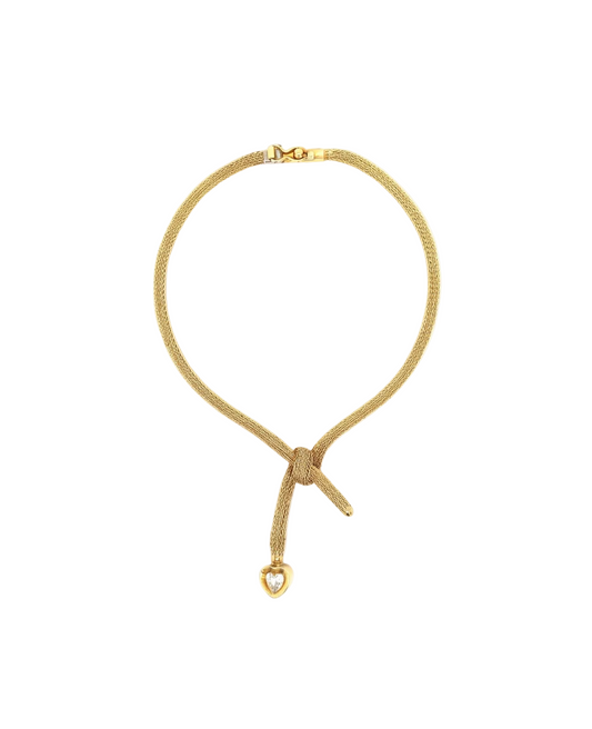 Gold & Diamond Heart Bracelet
