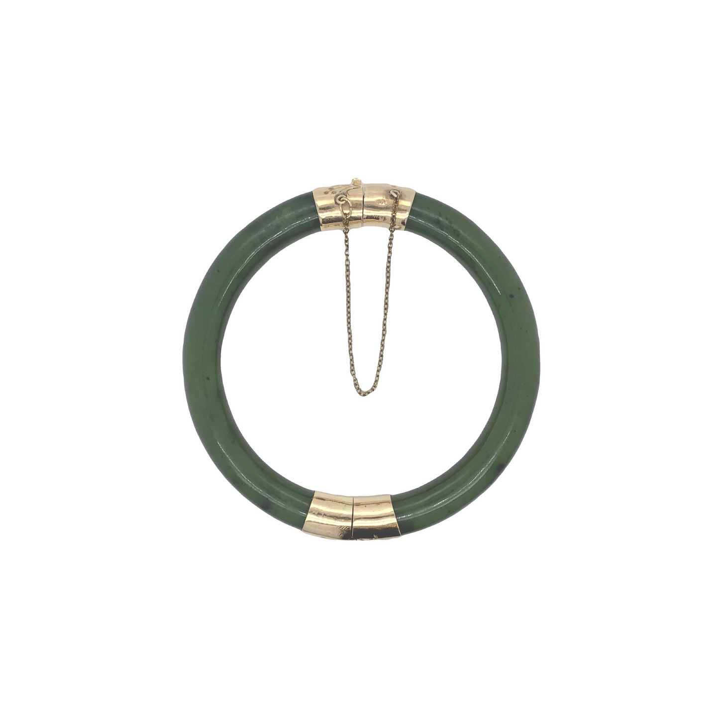 Jade & Gold Cuff Bracelet