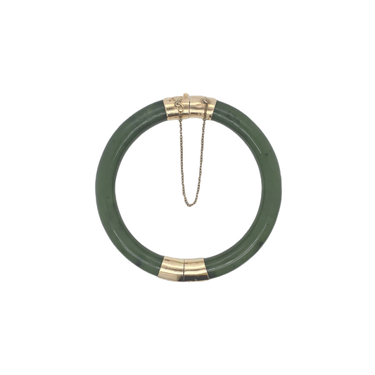 Jade & Gold Cuff Bracelet