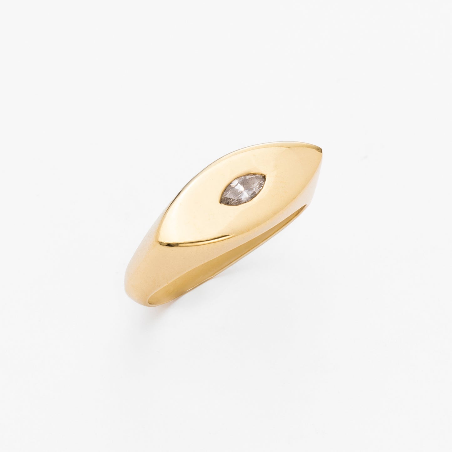 Gold & Diamond Evil Eye Ring