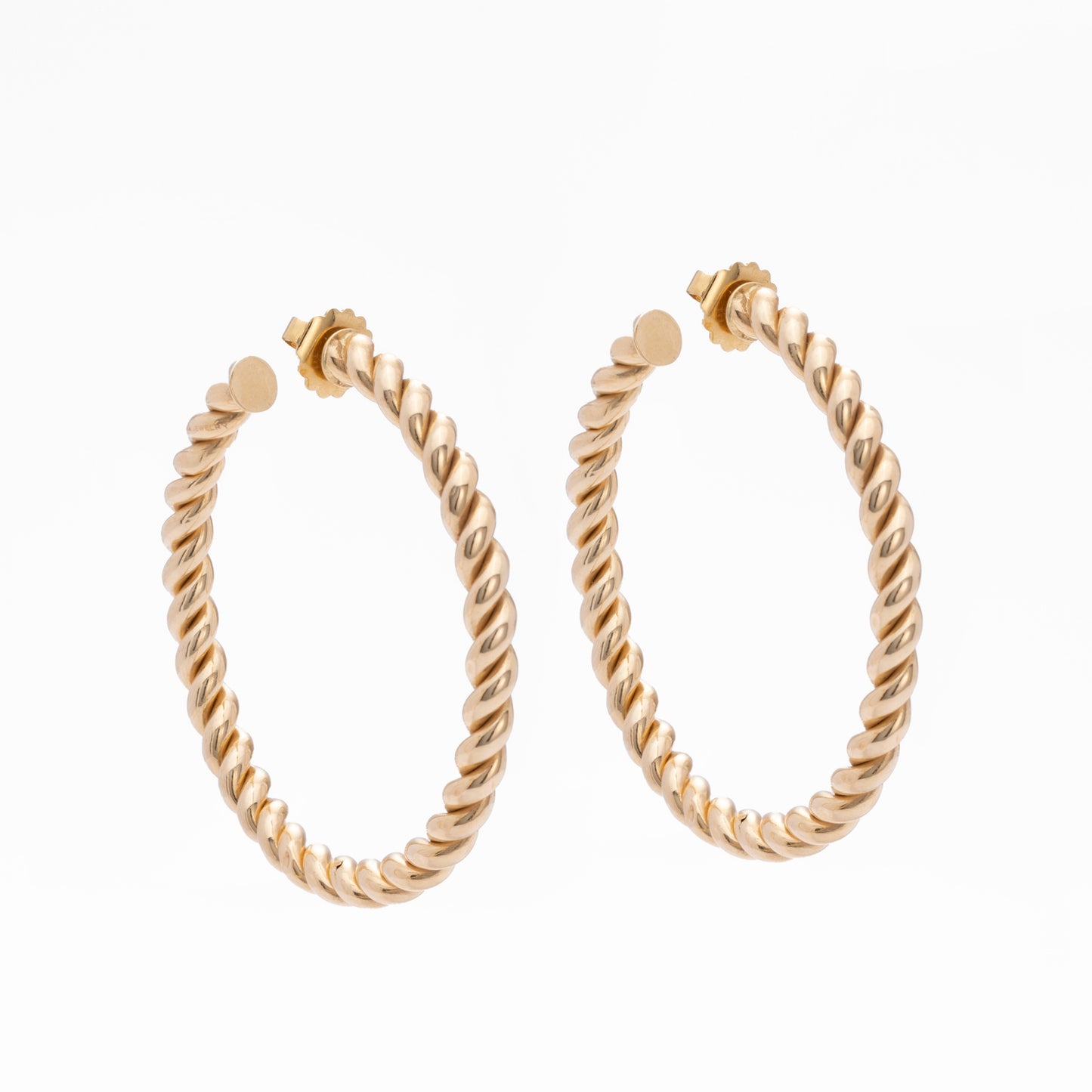 Gold Braid Hoops