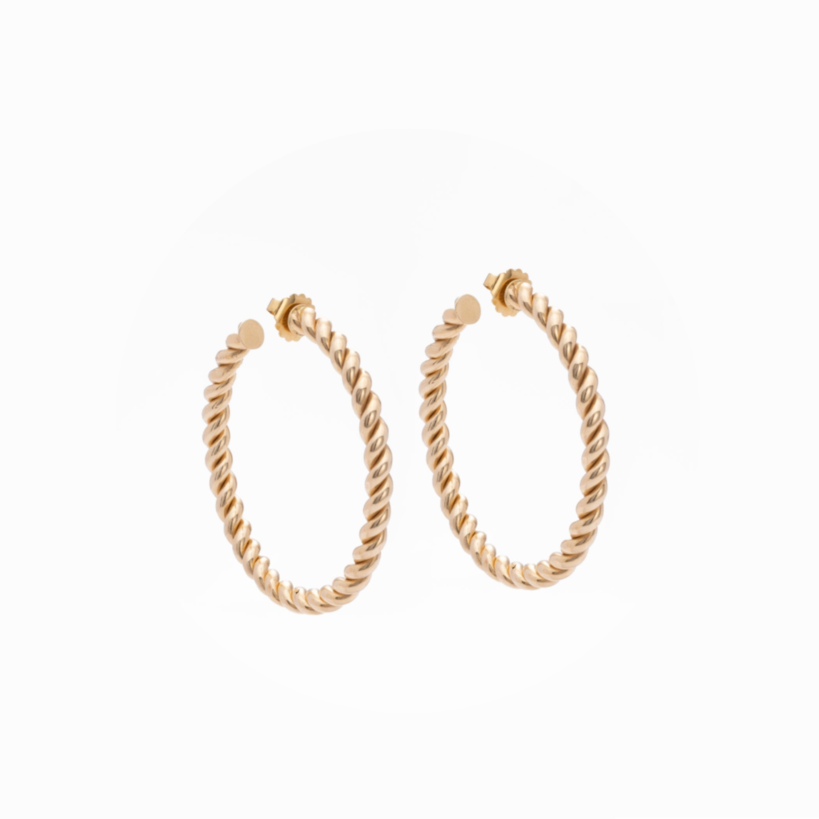 Gold Braid Hoops