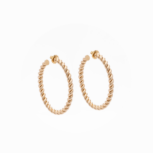 Gold Braid Hoops